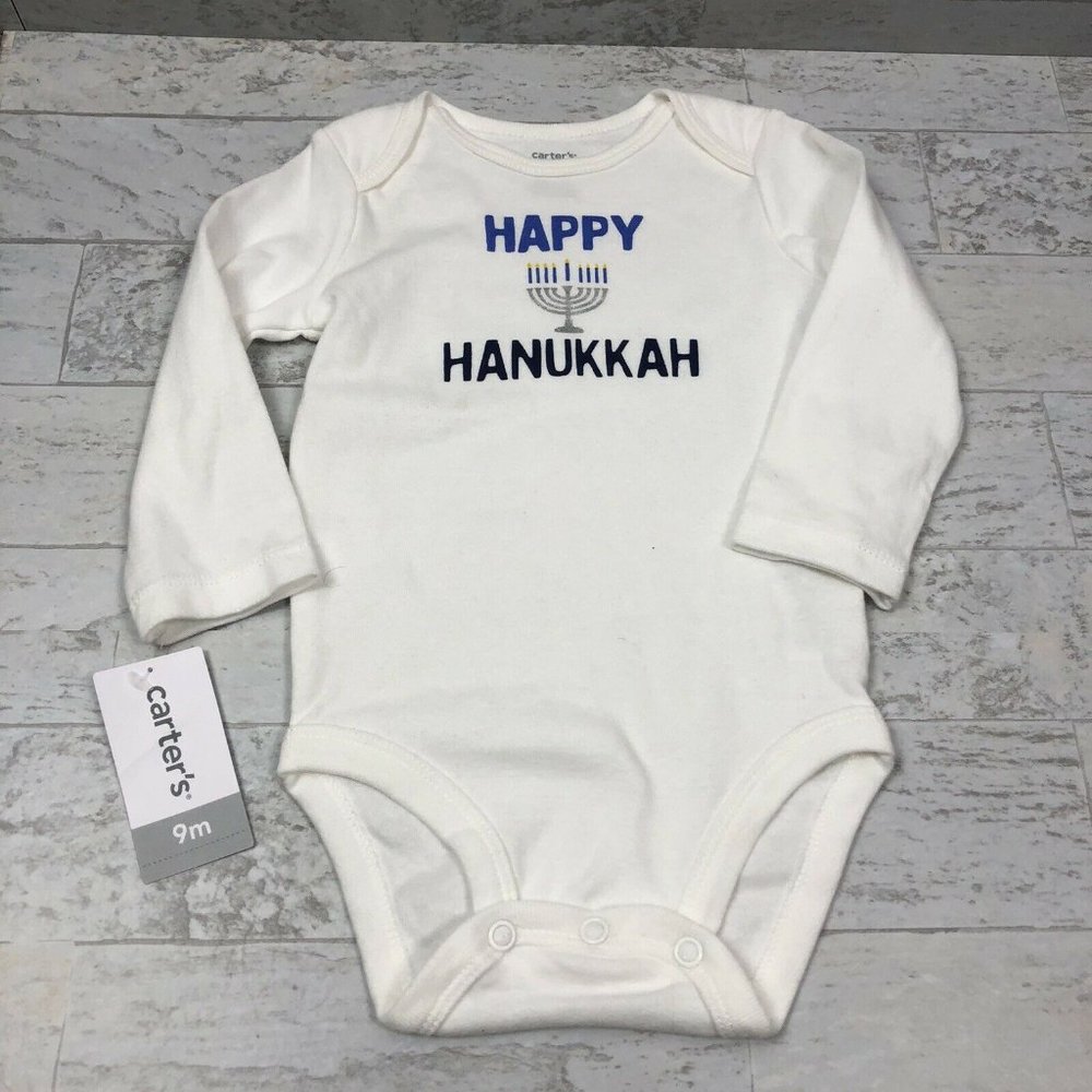 Carter's “Happy Hanukkah” Bodysuit Long Sleeve Top
